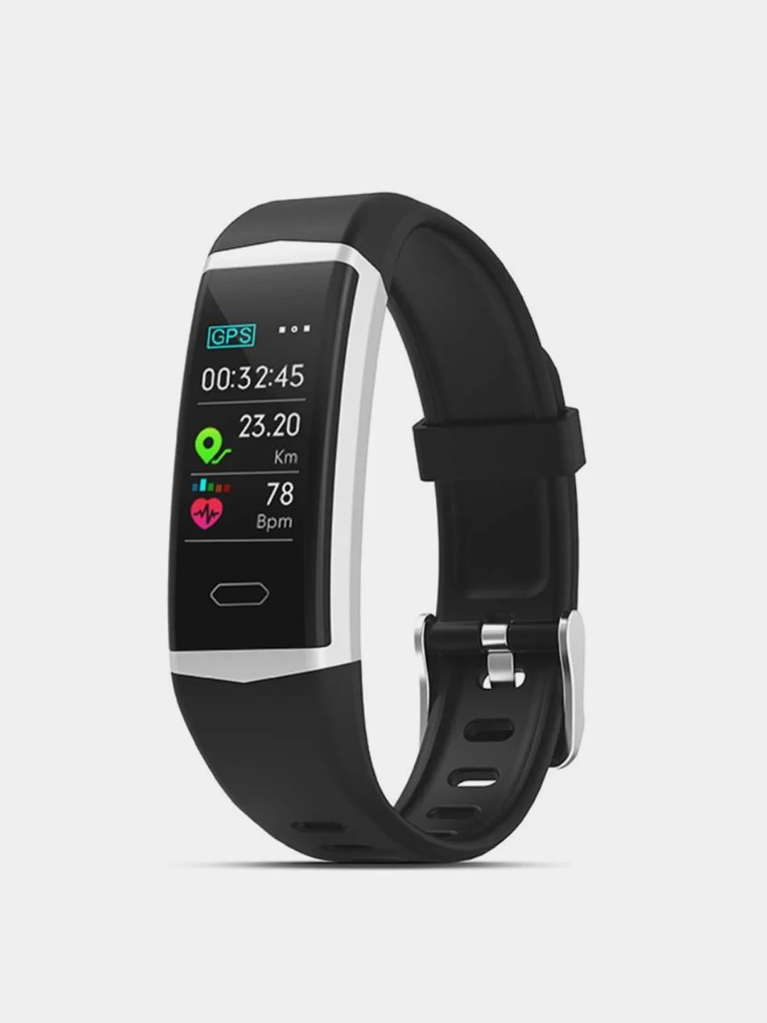 Черный фитнес-браслет SMA B5 GPS