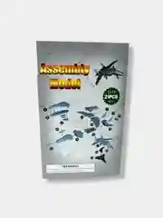 Черный конструктор "Истребитель", 6 цветов, 21 деталь