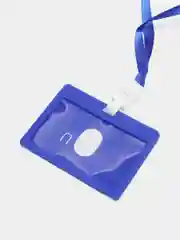 Синий бейдж горизонтальный
