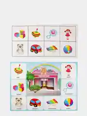 Бежевый настольная игра лото для детей. Развивающая игра