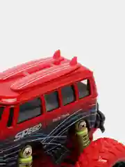Красный машинка инерционная металлическая, полный привод, Jumbo bus