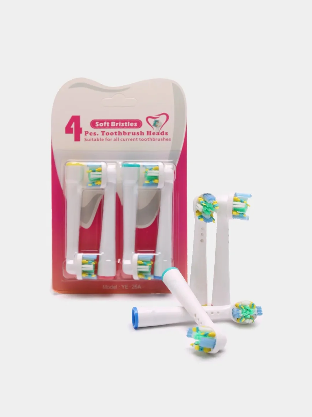 Фуксия насадки для электрической зубной щетки Oral B Braun, CS MEDICA 485, B.Well 810, 820 и др