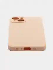 Бежевый чехол Silicone Case для iPhone 12, 12 Pro, Max, 12 mini, 13, 13 Pro, Max с защитой камеры