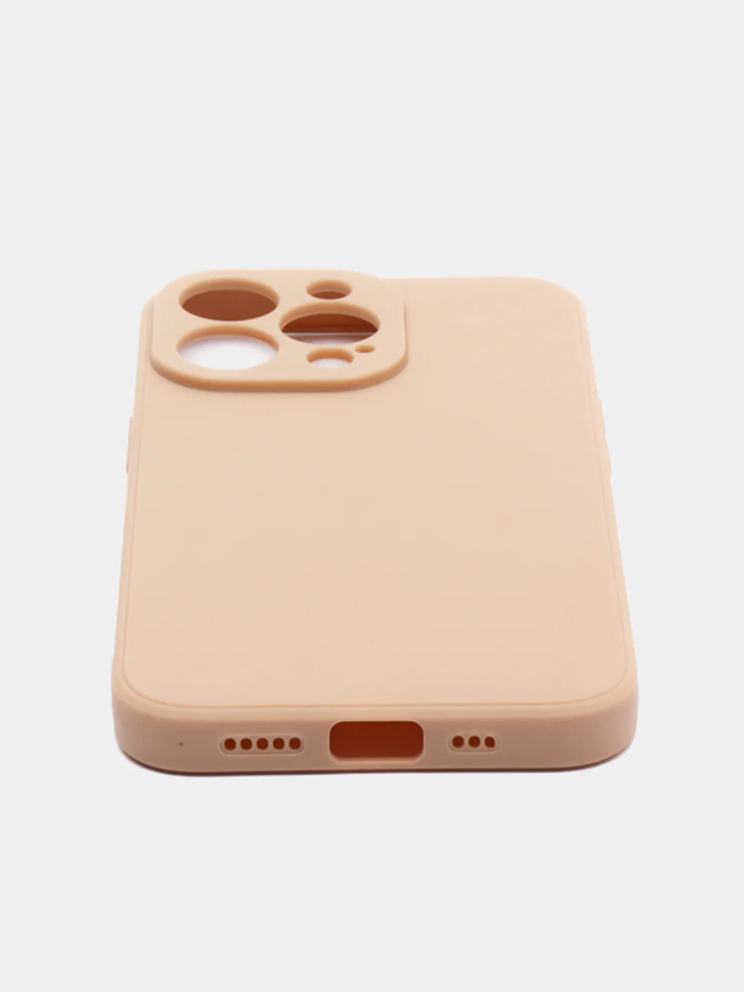 Бежевый чехол Silicone Case для iPhone 12, 12 Pro, Max, 12 mini, 13, 13 Pro, Max с защитой камеры