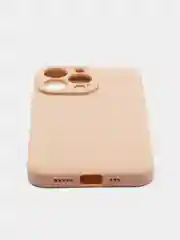 Бежевый чехол Silicone Case для iPhone 12, 12 Pro, Max, 12 mini, 13, 13 Pro, Max с защитой камеры