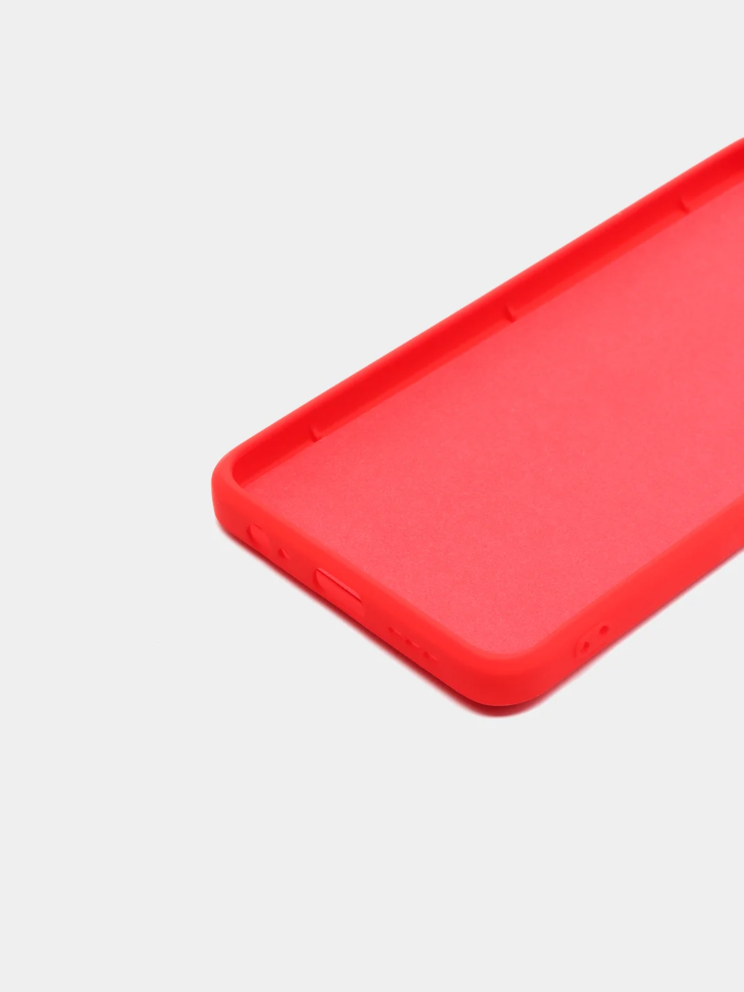 Красный чехол для Xiaomi Redmi Note 10 силиконовый противоударный матовый с бархатом внутри