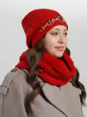 Алый комплект женский, осень - зима, шесть цветов