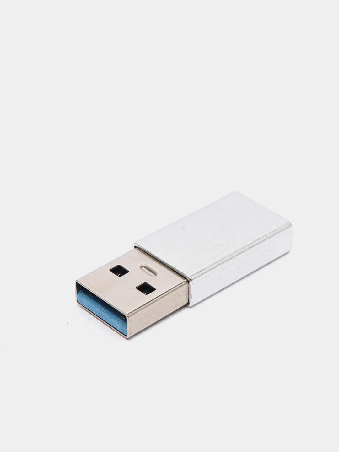 Серебряный адаптер переходник usb type-c на usb 3.0 otg