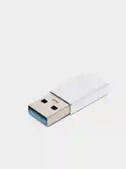 Серебряный адаптер переходник usb type-c на usb 3.0 otg