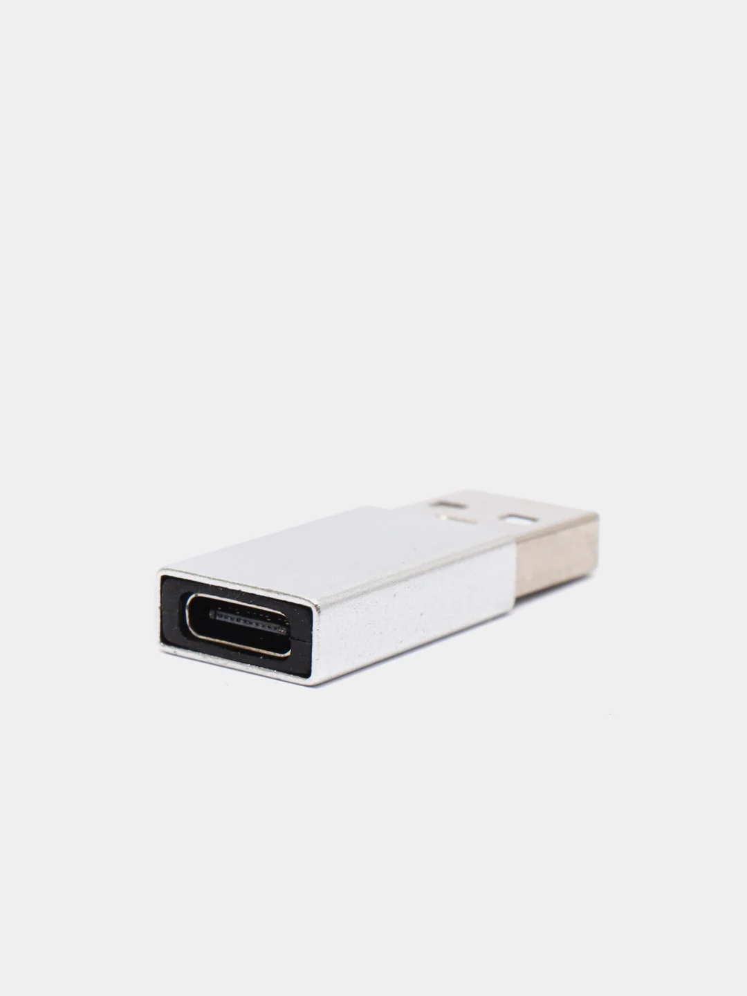 Серебряный адаптер переходник usb type-c на usb 3.0 otg
