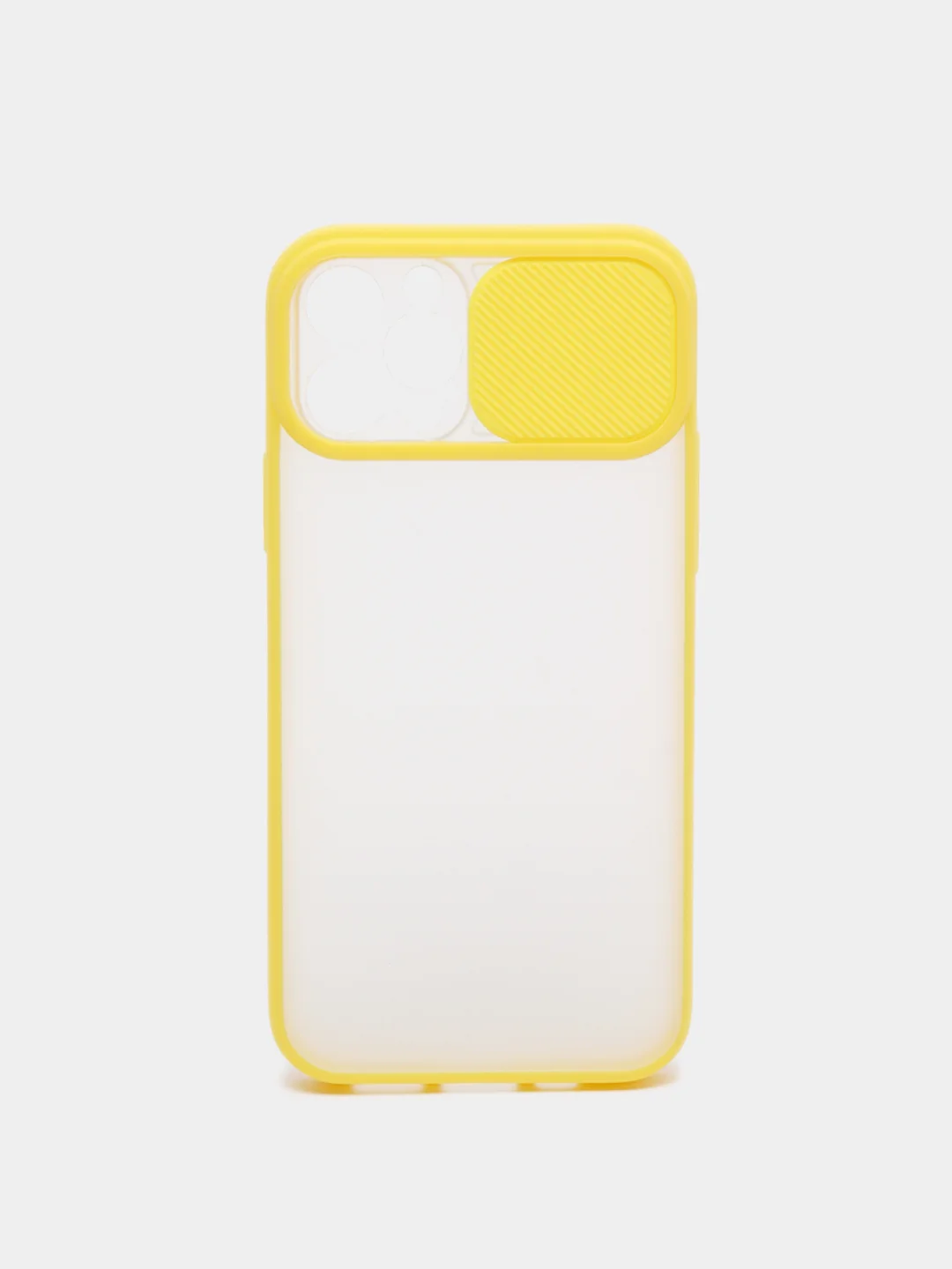 Желтый чехол iPhone 12 Pro с защитой камеры