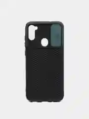 Зеленый чехол для Samsung A11 (Самсунг A11) матовый с защитой камеры
