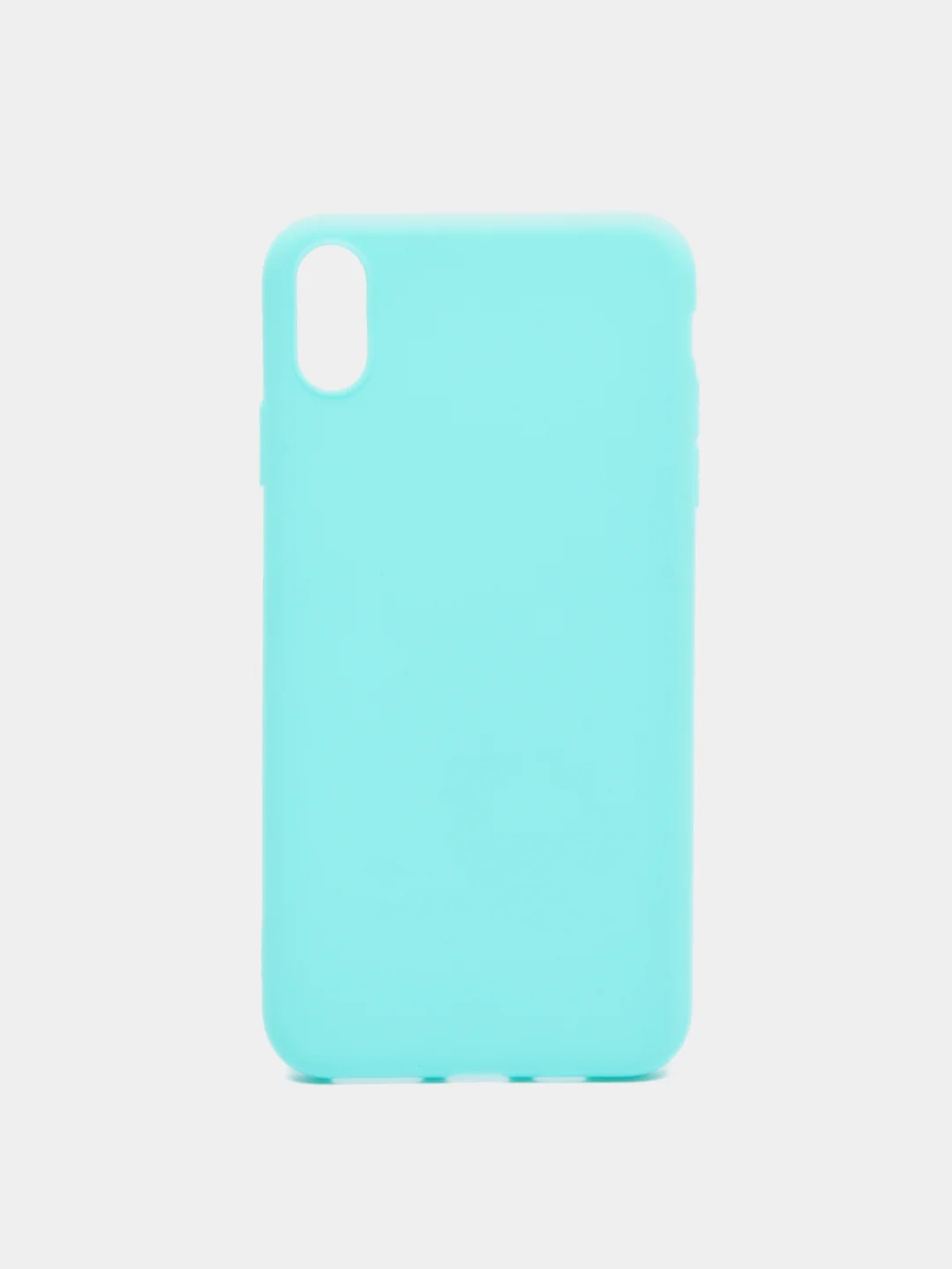 Бирюзовый силиконовый матовый чехол для iPhone XS Max