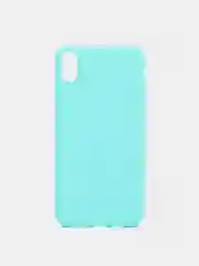 Бирюзовый силиконовый матовый чехол для iPhone XS Max