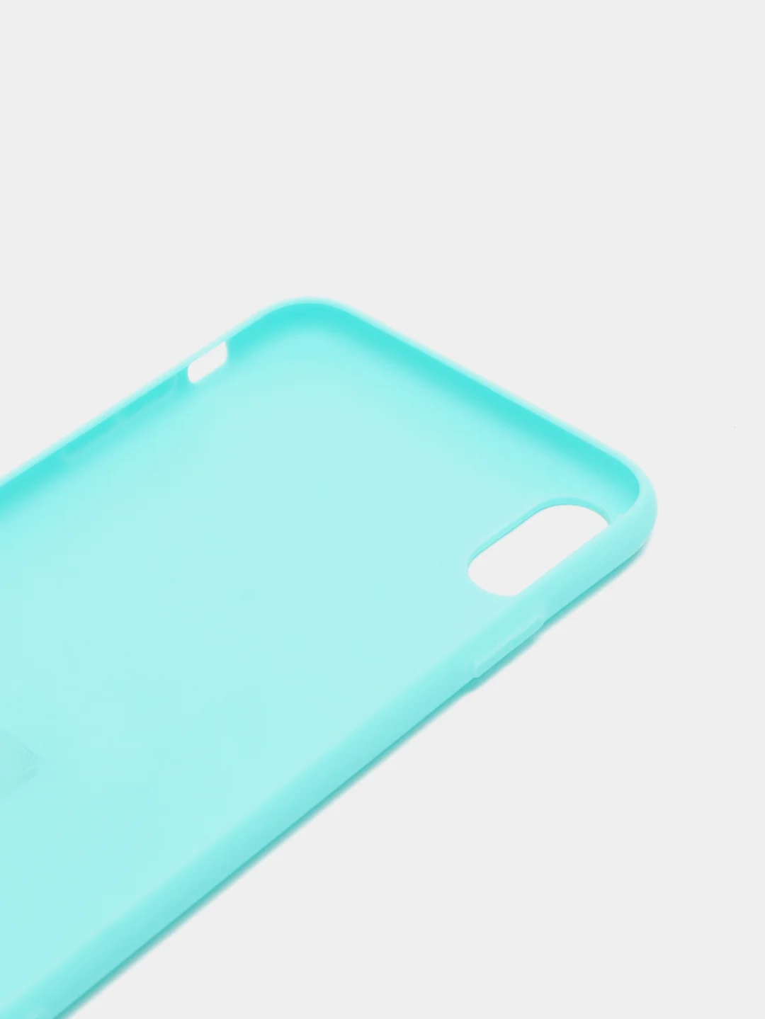 Бирюзовый силиконовый матовый чехол для iPhone XS Max