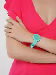 Мятный часы с силиконовом ремешком