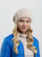 Бежевый шапка женская, осень-зима, три цвета