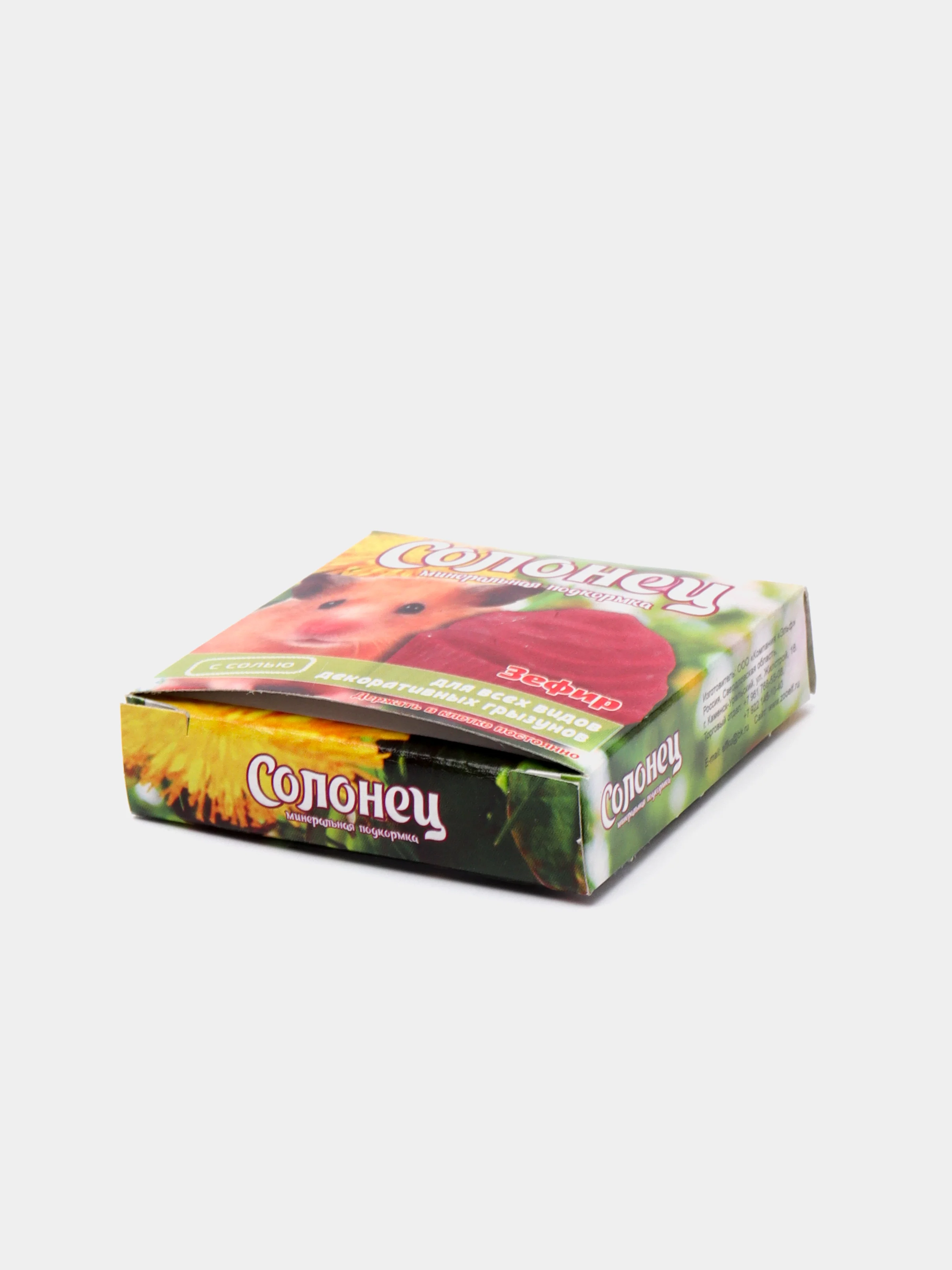 Минеральный камень "Солонец" для грызунов, зефир, 14 г