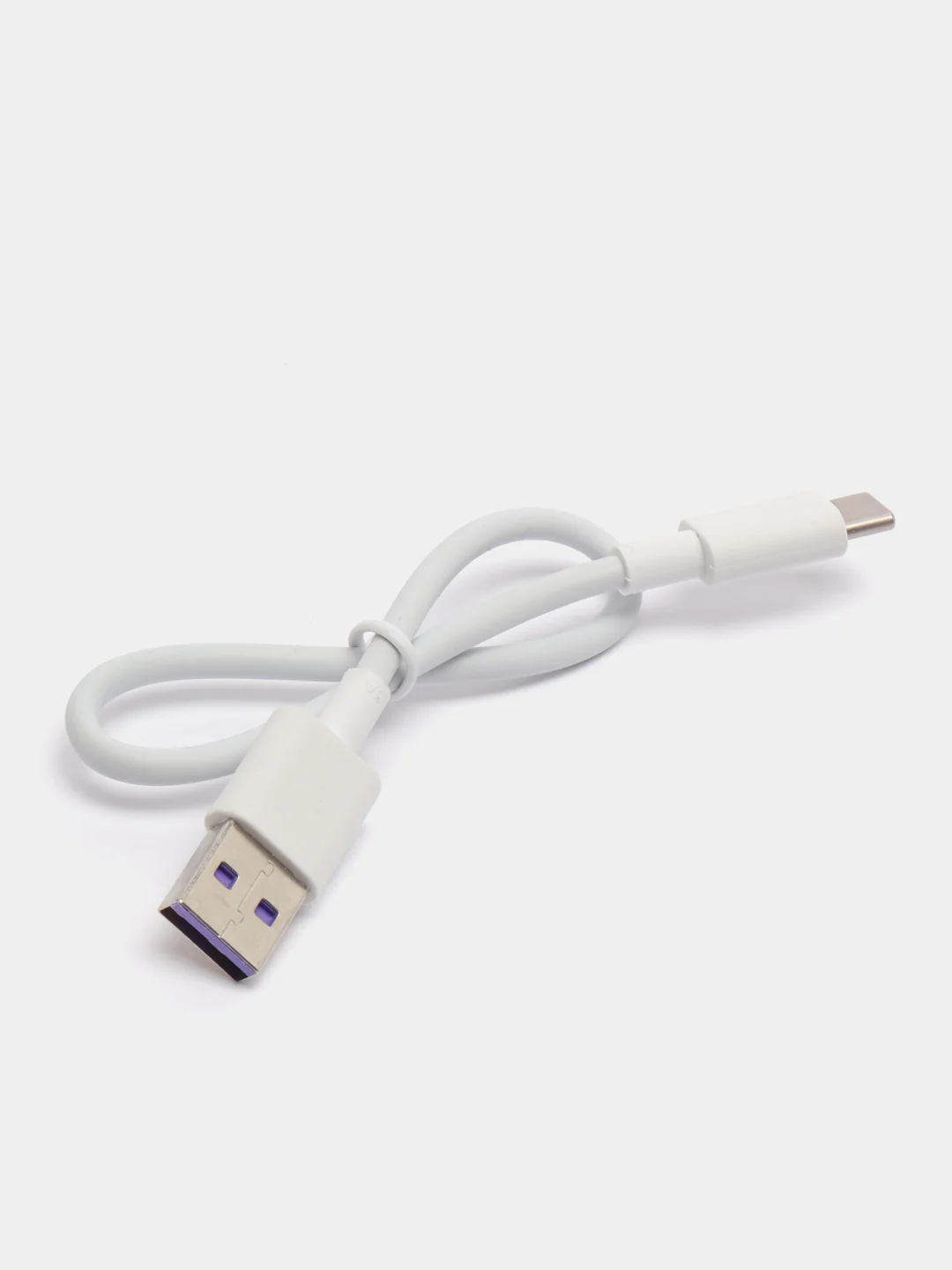 Белый кабель 5А, Type-C, USB, c быстрой зарядки, на Андройд и передачи данных