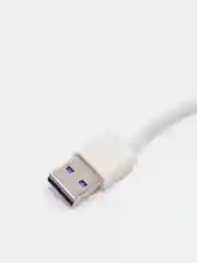Белый кабель 5А, Type-C, USB, c быстрой зарядки, на Андройд и передачи данных