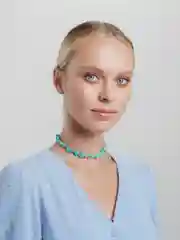 Бирюзовый цепочка-чокер из камней