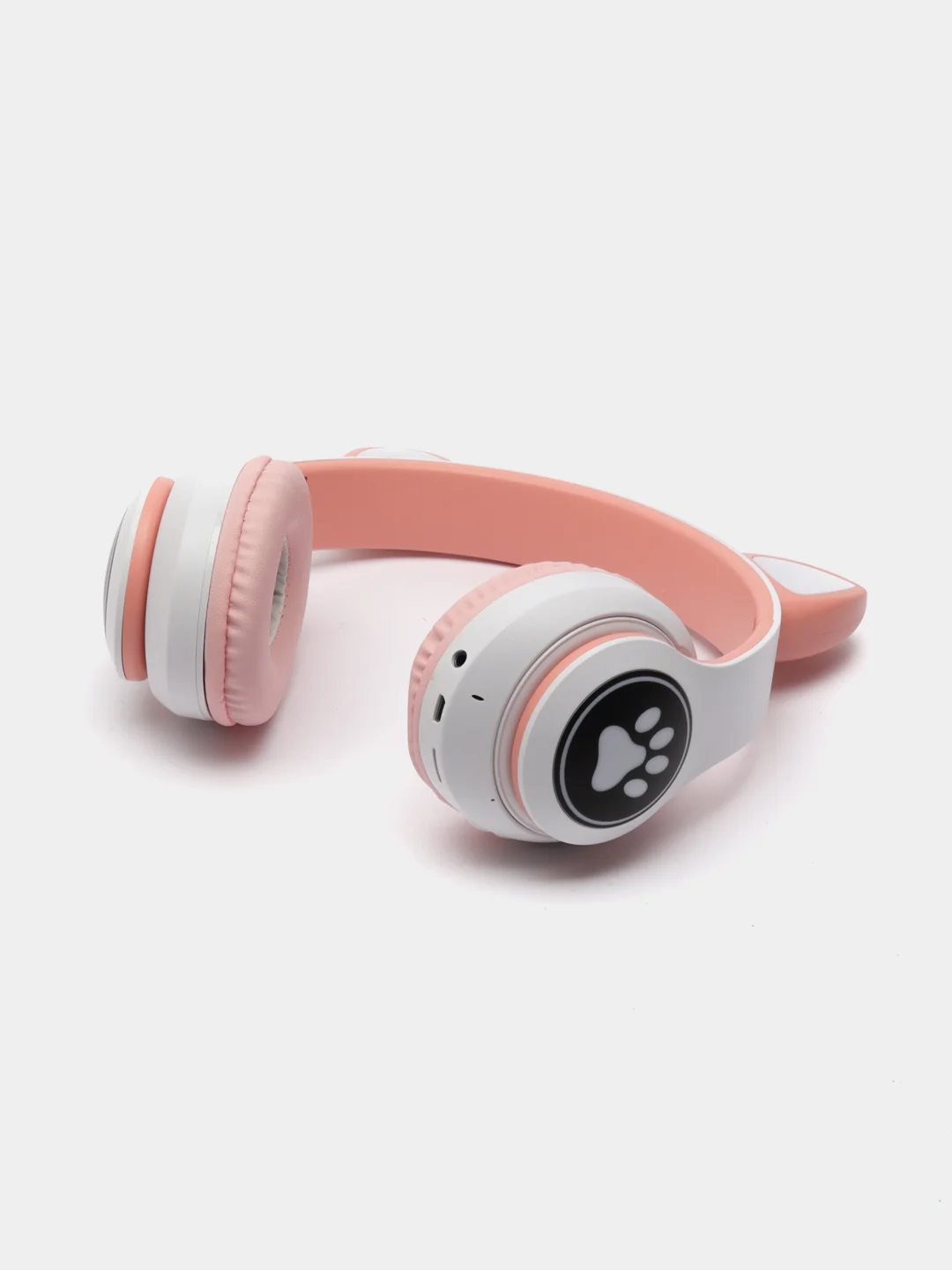 Бежевый меланж беспроводные наушники Bluetooth, со светящимися ушками, детские