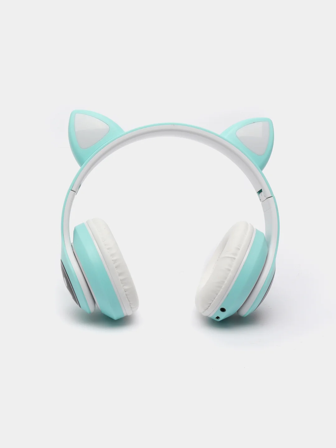 Бирюзовый беспроводные наушники Bluetooth, со светящимися ушками, детские