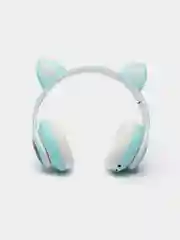 Бирюзовый беспроводные наушники Bluetooth, со светящимися ушками, детские