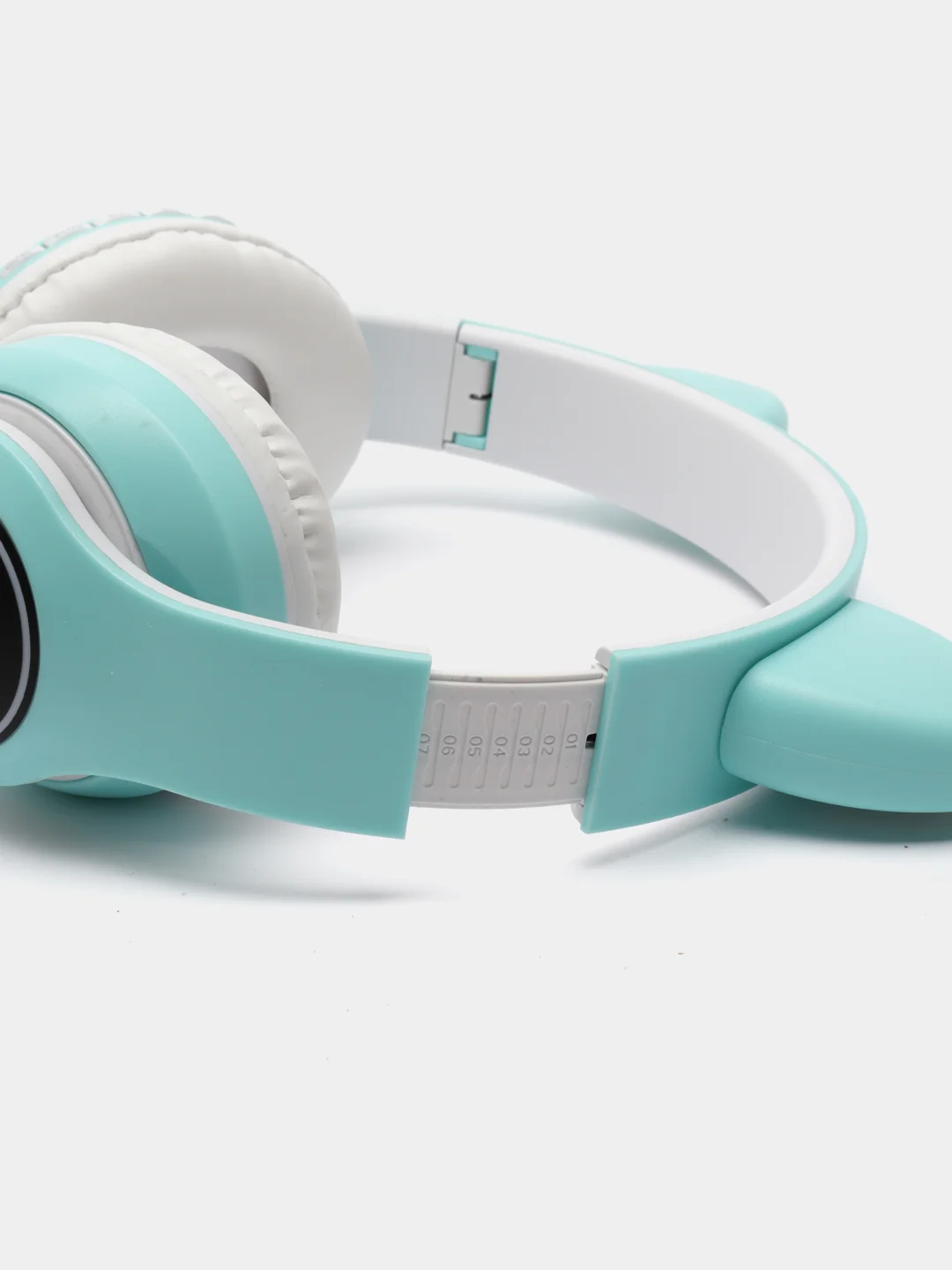Бирюзовый беспроводные наушники Bluetooth, со светящимися ушками, детские