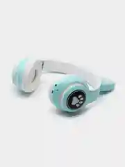 Бирюзовый беспроводные наушники Bluetooth, со светящимися ушками, детские
