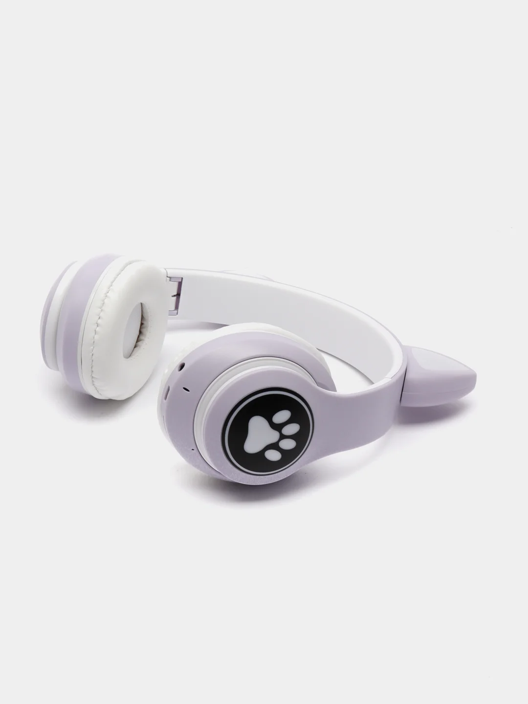 Бежевый меланж беспроводные наушники Bluetooth, со светящимися ушками, детские