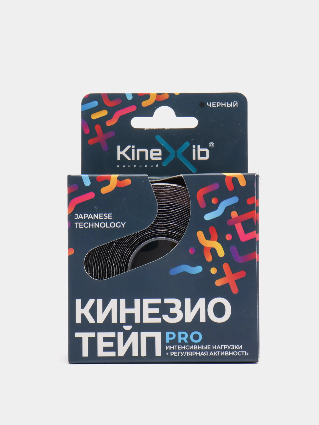 Черный кинезио тейп KineXib Pro