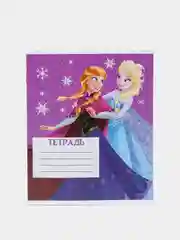 Черный тетрадь 12 листов клетка "Холодное сердце"