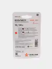 Вольтметр в прикуриватель Airline 12-24В, AVM-D-02, USB 2, 3,1 A,