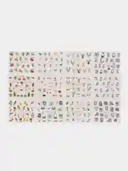Молочный наклейки для дизайна ногтей, 16 х 24,5 см