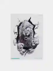 Желтый переводные татуировки 31 вид, размер листа 21*15 см