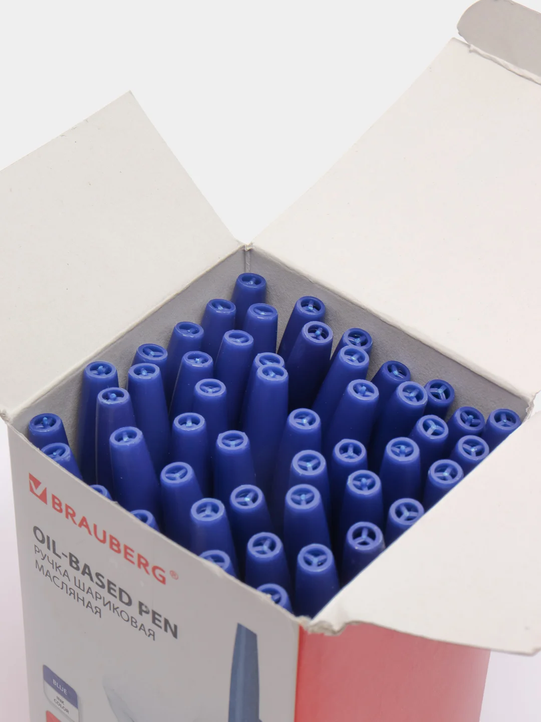 Ручка шариковая BRAUBERG Stick Medium, синяя, 48 штук, линия 0,5 мм