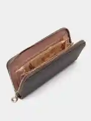 Приглушённый хаки женский кошелёк на молнии с ремешком на руку