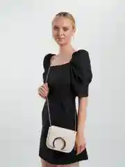 Белый сумка женская на плечо с цепочкой