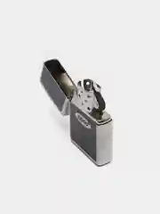 Зажигалка бензиновая Zippo 205 Zippo Oval Chromed Out, лого овал (покрытие Satin Chrome)