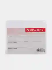 Бейдж горизонтальный BRAUBERG, 60 х 90 мм, 5 штук, на желтой ленте 45 см