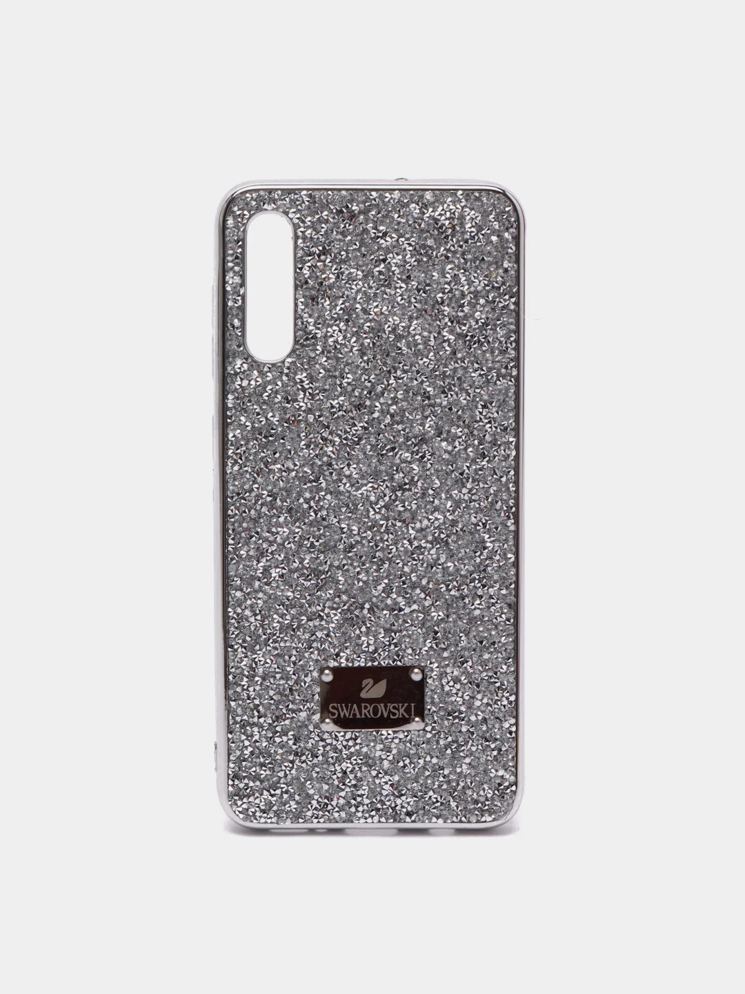 Серебряный чехол со стразами Samsung A32, A22 4G, A22 5G, A50, A51, A52, Redmi Note 10, Note 8 Pro