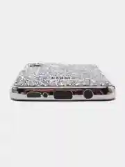 Серебряный чехол со стразами Samsung A32, A22 4G, A22 5G, A50, A51, A52, Redmi Note 10, Note 8 Pro