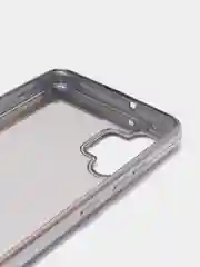 Серебряный чехол со стразами Samsung A32, A22 4G, A22 5G, A50, A51, A52, Redmi Note 10, Note 8 Pro