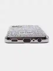 Серебряный чехол со стразами Samsung A32, A22 4G, A22 5G, A50, A51, A52, Redmi Note 10, Note 8 Pro