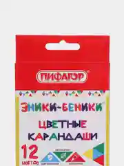 Карандаши цветные ПИФАГОР "ЭНИКИ-БЕНИКИ", 12 цветов