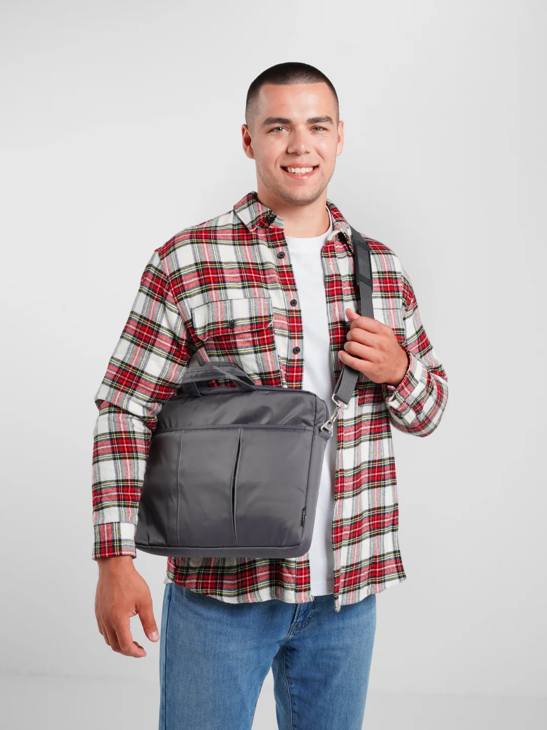 Серый сумка Tempo NN 216 Grey для ноутбука 15.6"