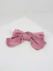 Розовый бант для волос на заколке, атласный