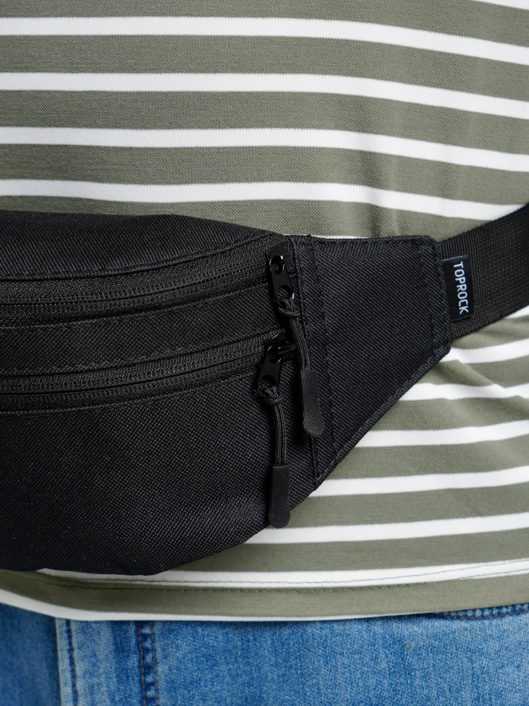 Черный поясная сумка Toprock Classic Bag, унисекс, 17 цветов
