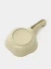 Кремовый соусник с ручкой из пшеничного волокна, эко